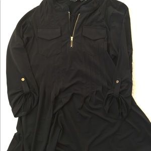 Black tunic with gold detailing